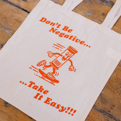 Don't Be Negative Tote Bag - Natural - Take It Easy Film Lab