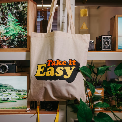 Retro Logo Tote Bag - Take It Easy Film Lab