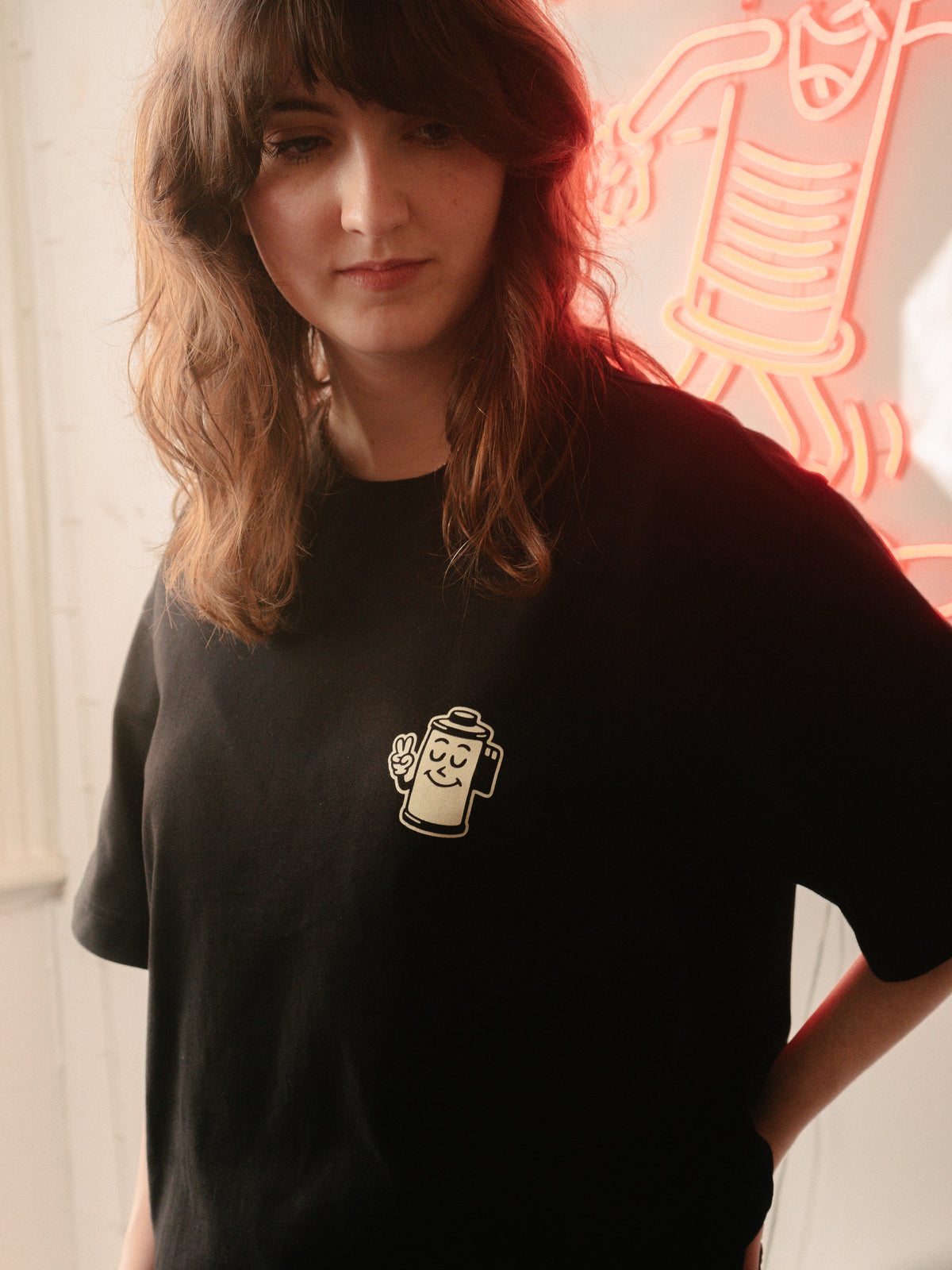 Pre-order: Black Prints & Scans Box Tee - Take It Easy Lab Ltd
