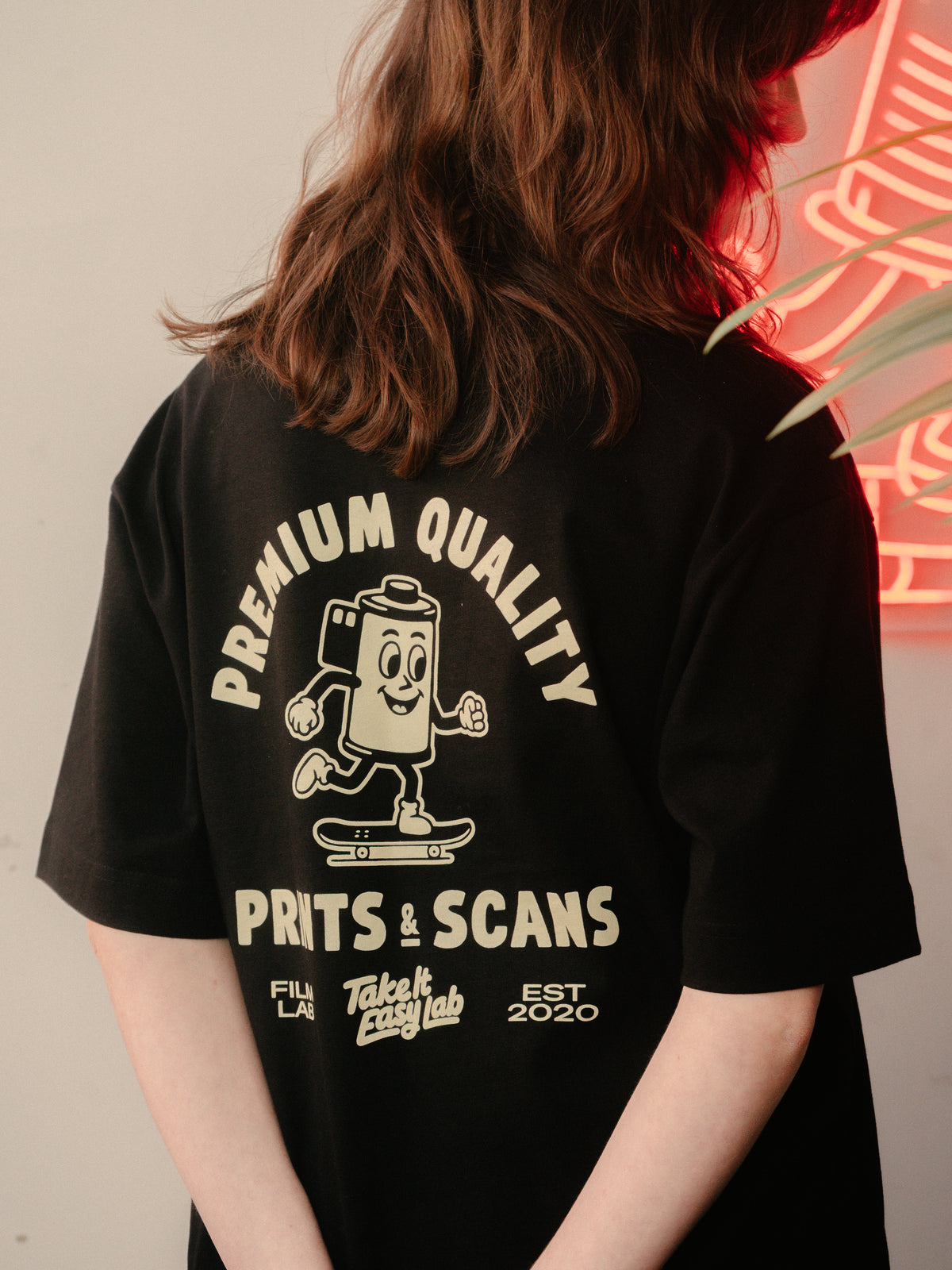 Pre-order: Black Prints & Scans Box Tee - Take It Easy Lab Ltd