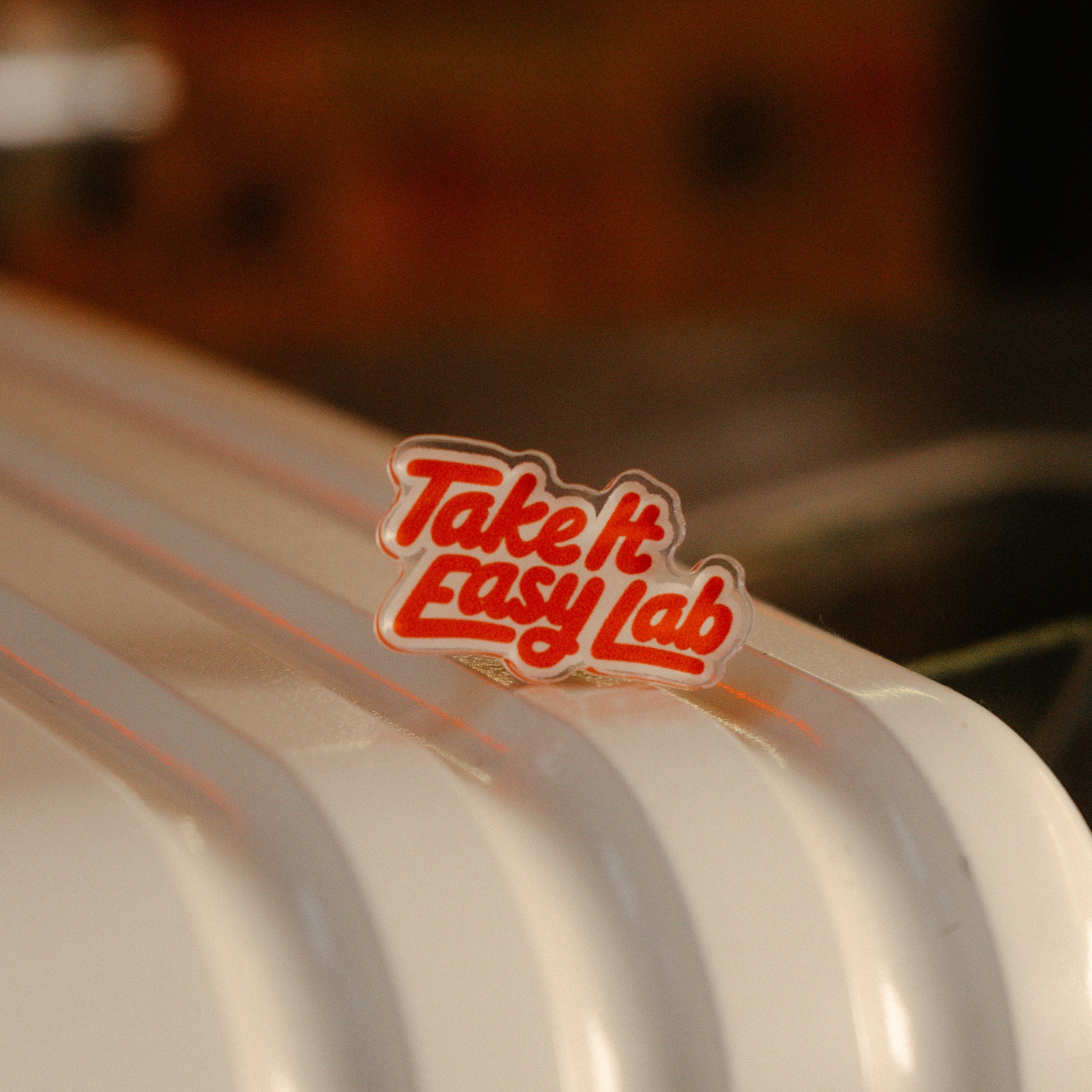 Logo Pin Badge - Cream - Take It Easy Lab Ltd