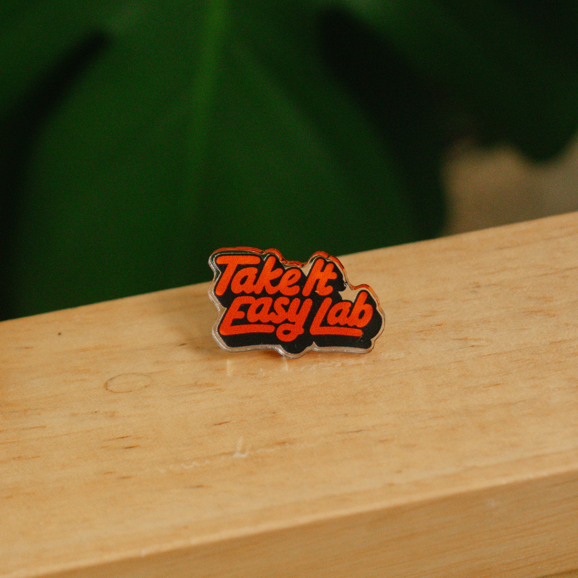 Logo Pin Badge - Black - Take It Easy Lab Ltd