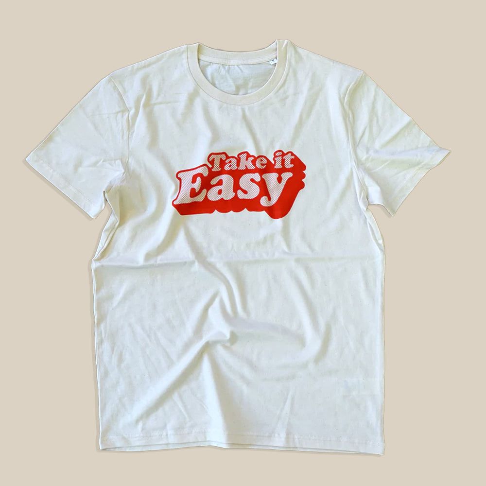 Halftone Retro Logo Tee - Take It Easy Lab Ltd