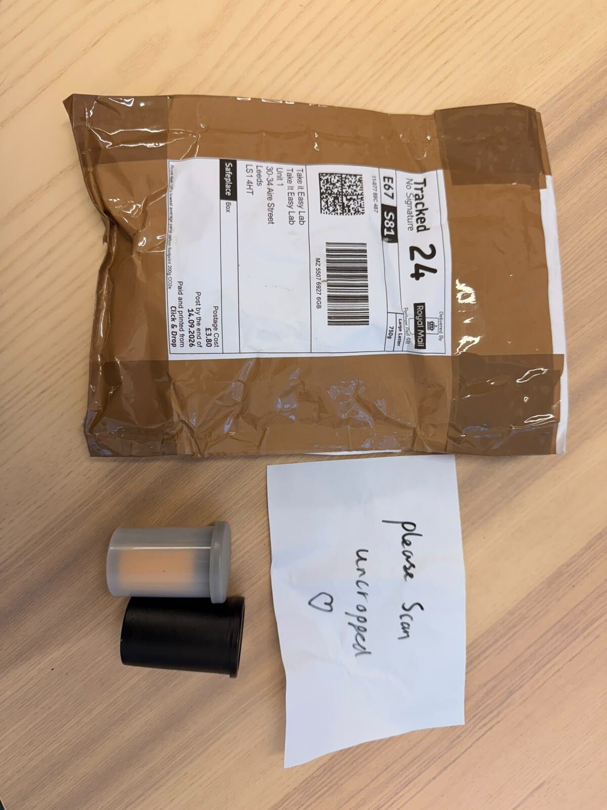 Unidentified film parcel