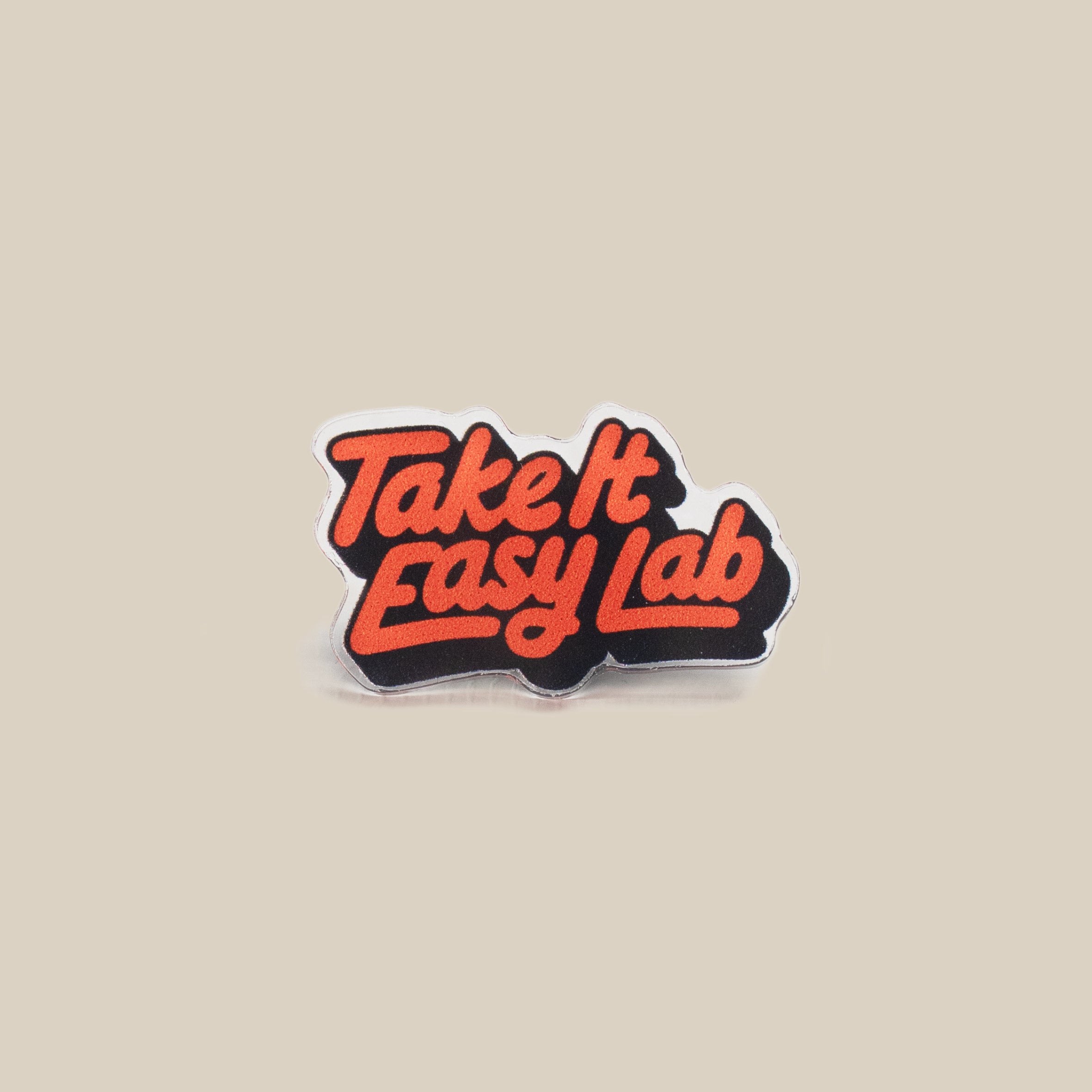 Logo Pin Badge - Black - Take It Easy Lab Ltd