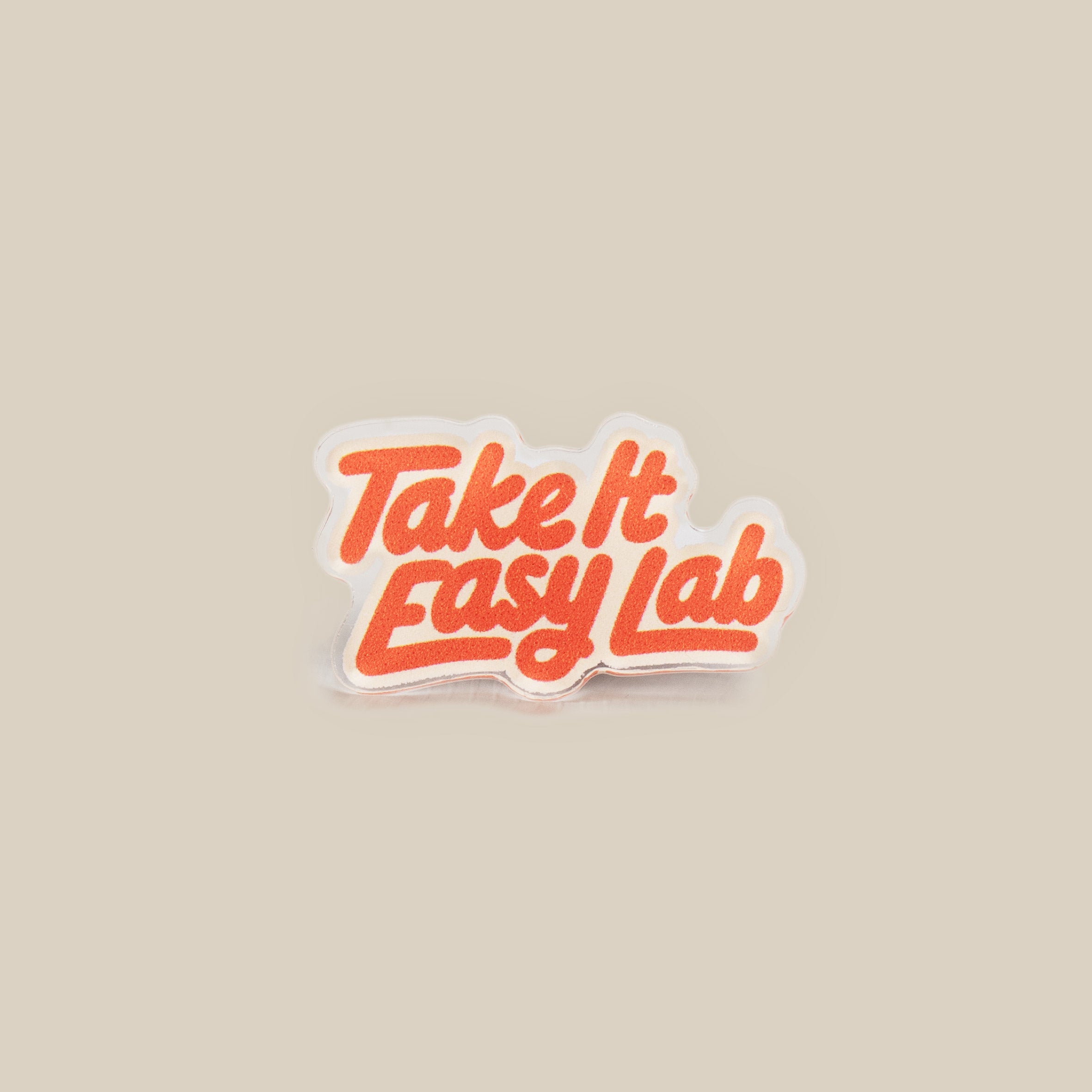 Logo Pin Badge - Cream - Take It Easy Lab Ltd