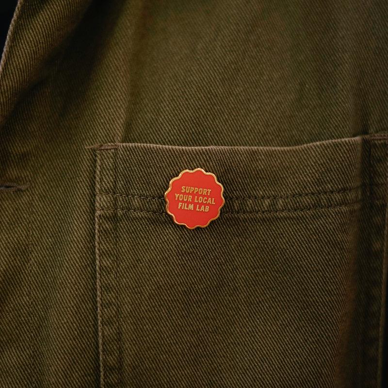 Support Your Local Film Lab Enamel Pin - Take It Easy Lab Ltd