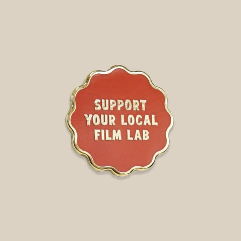 Support Your Local Film Lab Enamel Pin - Take It Easy Lab Ltd