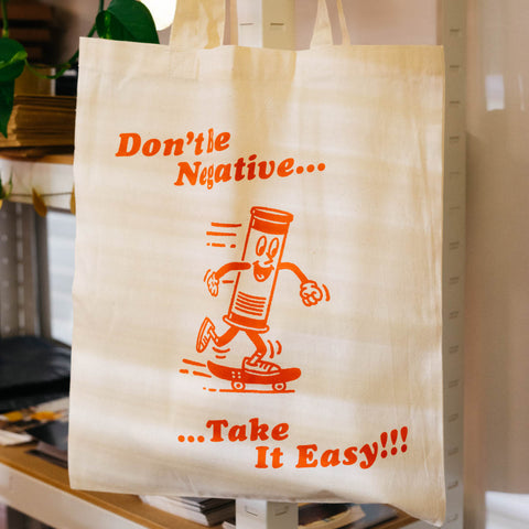 Don't Be Negative Tote Bag - Natural - Take It Easy Film Lab