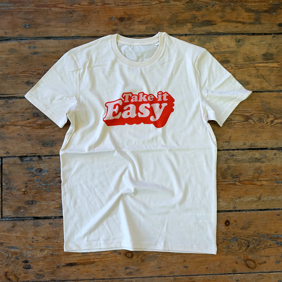 Halftone Retro Logo Tee - Take It Easy Lab Ltd