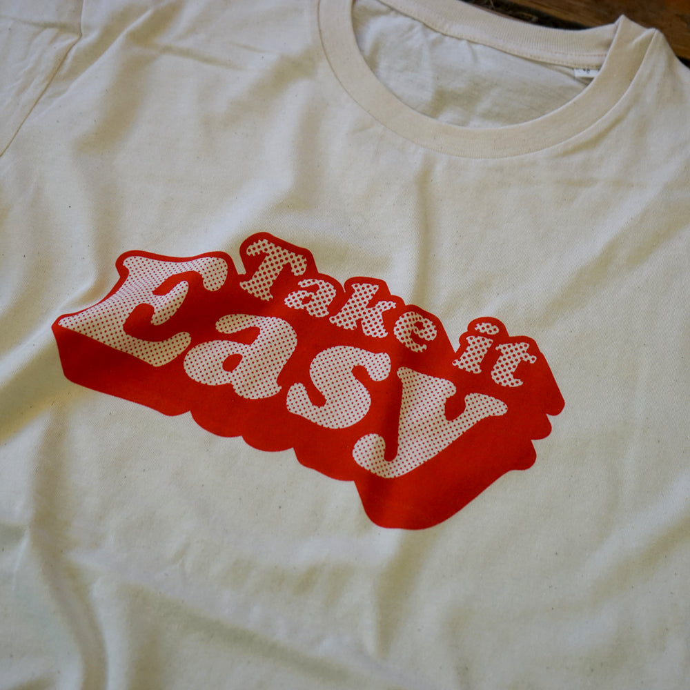 Halftone Retro Logo Tee - Take It Easy Lab Ltd