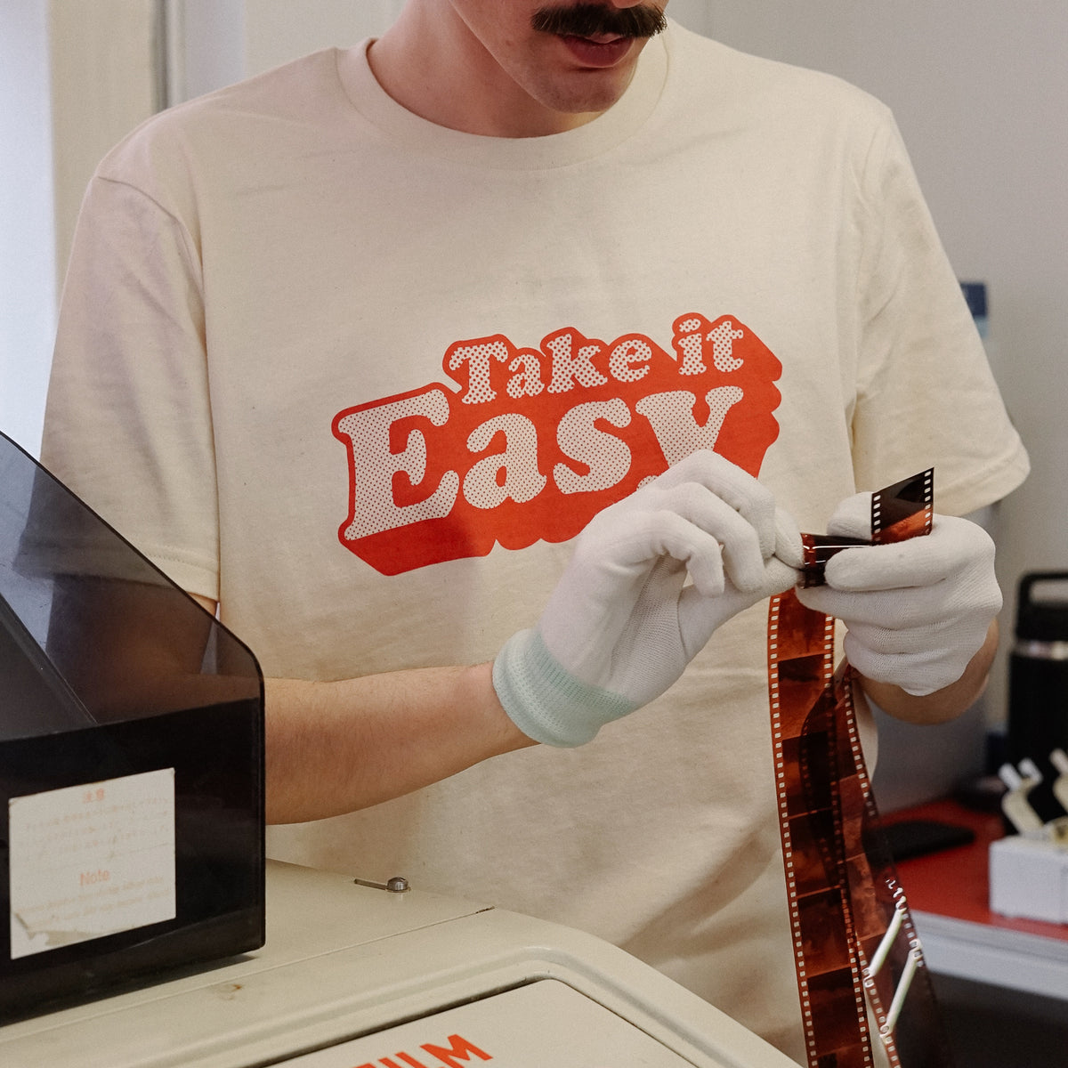 Halftone Retro Logo Tee - Take It Easy Lab Ltd