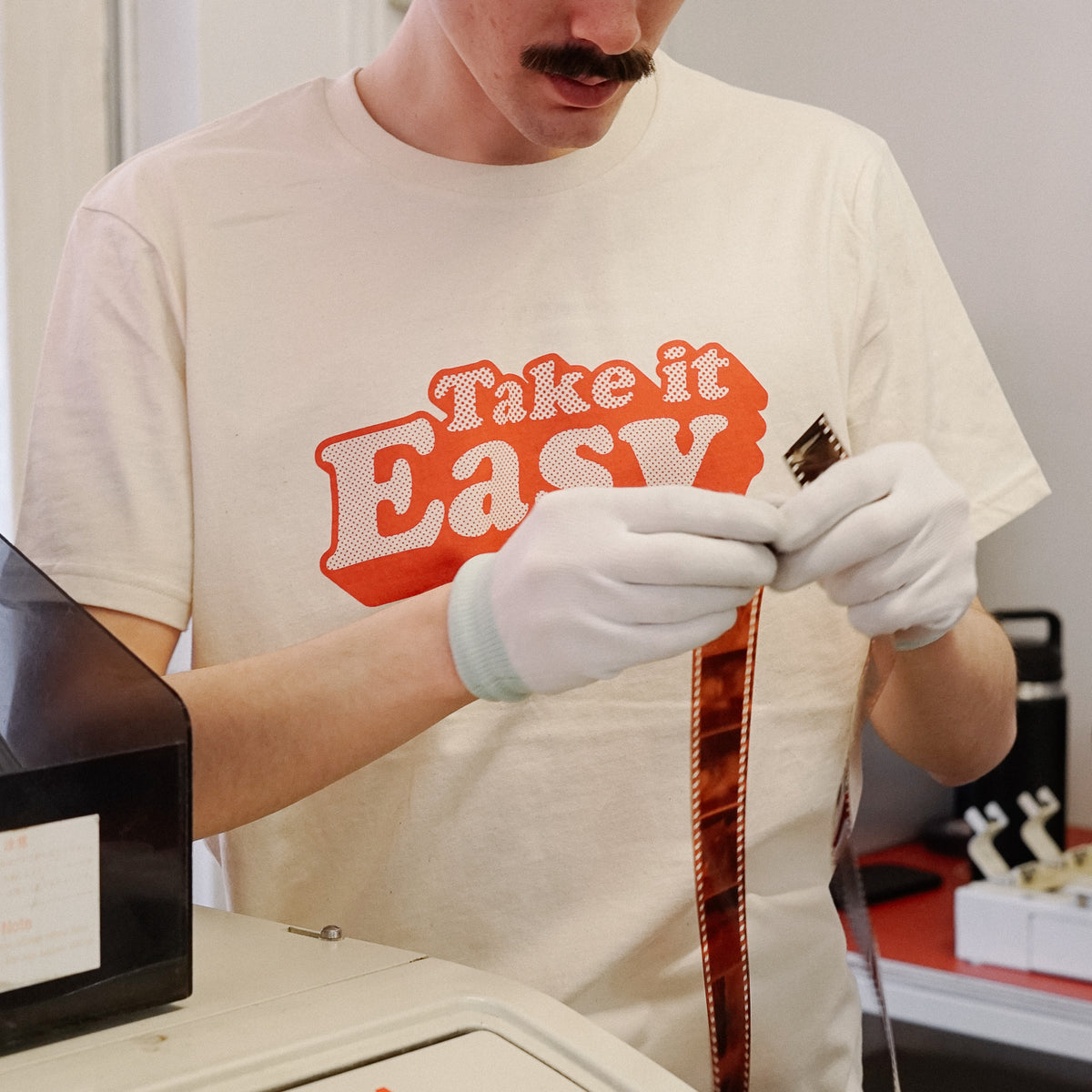 Halftone Retro Logo Tee - Take It Easy Lab Ltd