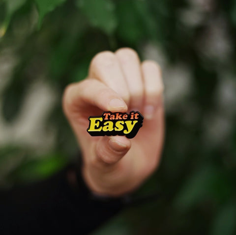 Take It Easy Retro Enamel Pin - Take It Easy Film Lab